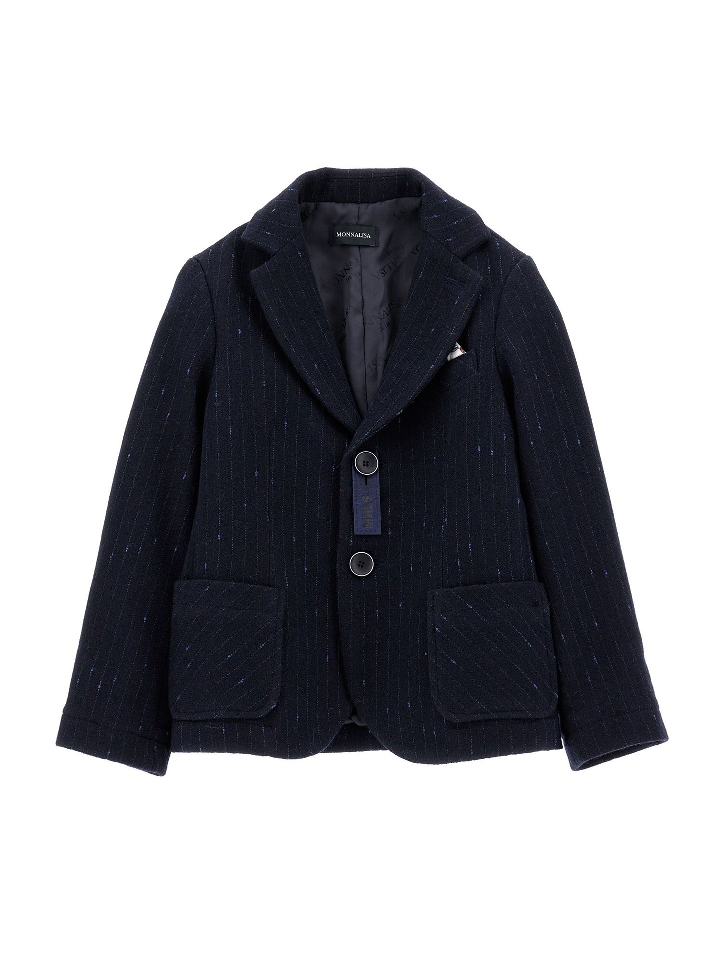 Two-button herringbone blazer