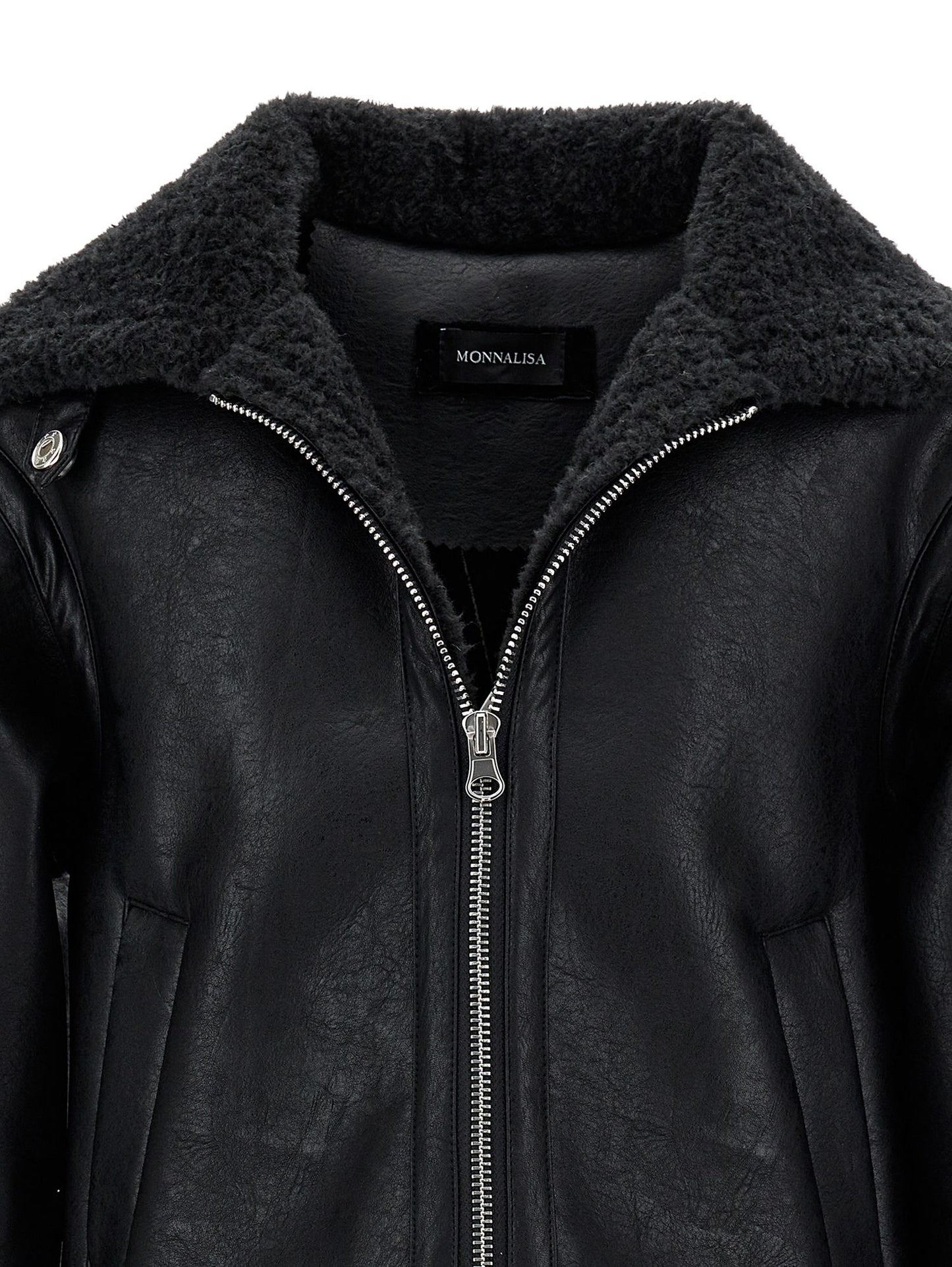 Plush aviator jacket