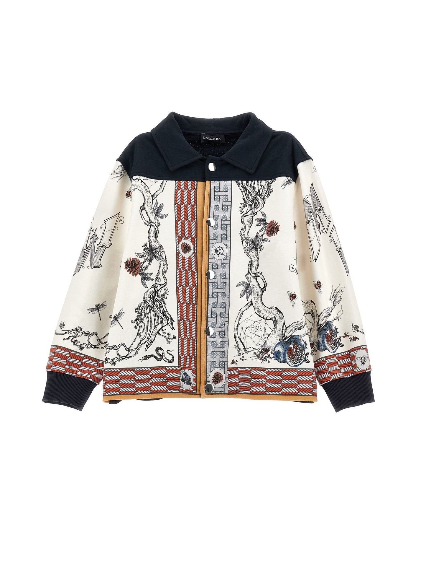 Scarf print sweatshirt shirt