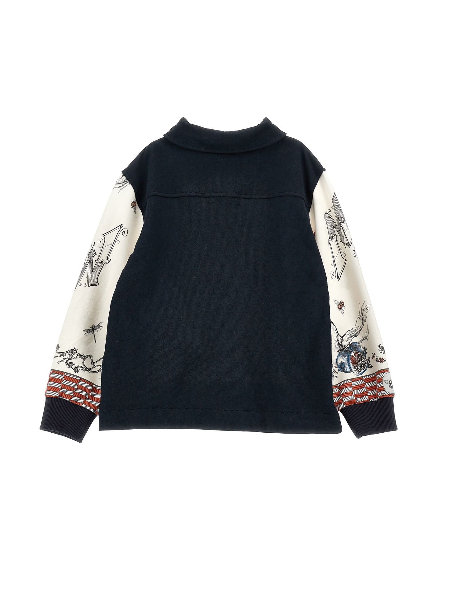 Scarf print sweatshirt shirt