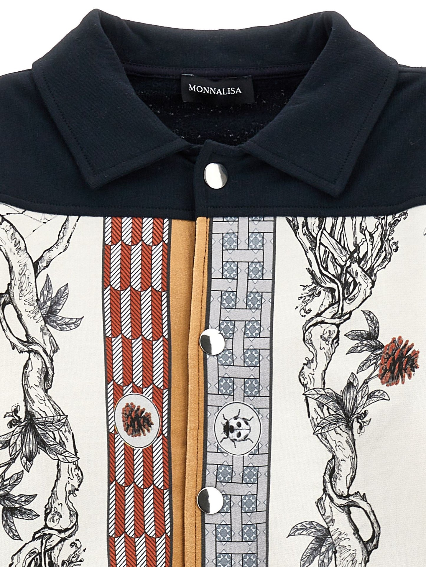 Scarf print sweatshirt shirt