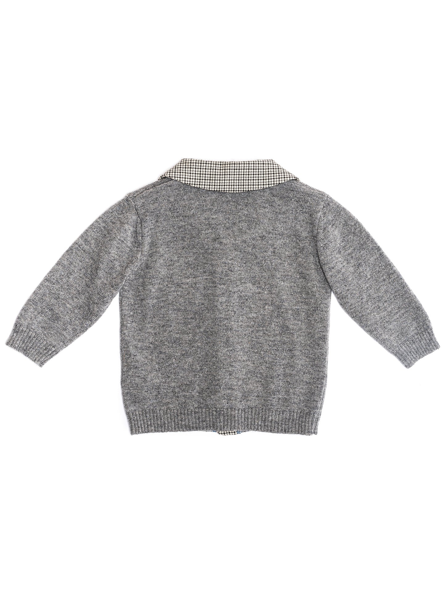 Cardigan pied-de-poule