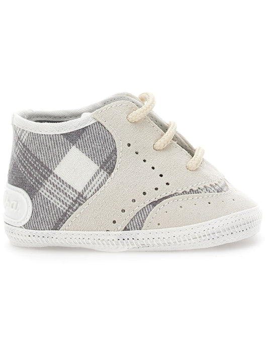 Checkered suede shoes
