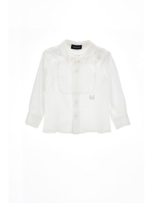 Piquet shirt with bow tie