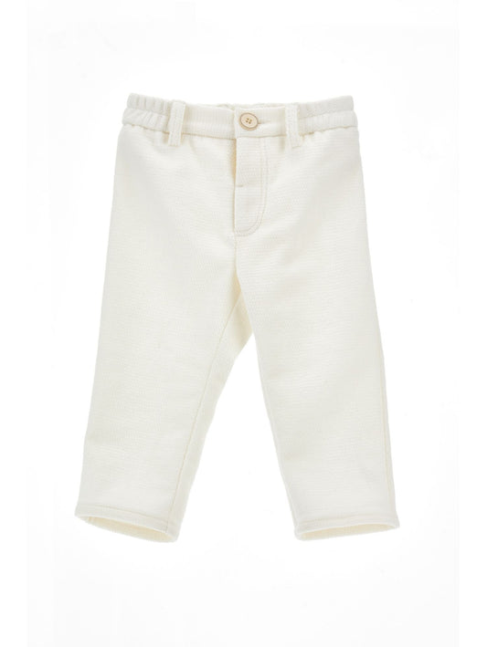 Corduroy trousers with piping