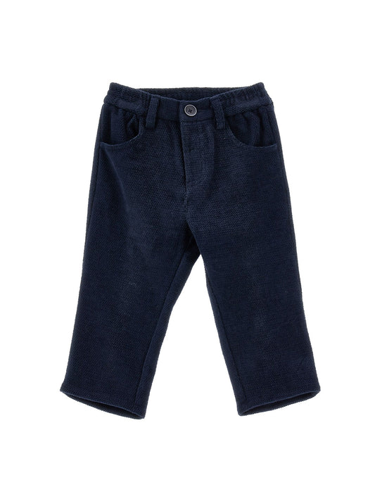 Corduroy trousers with piping