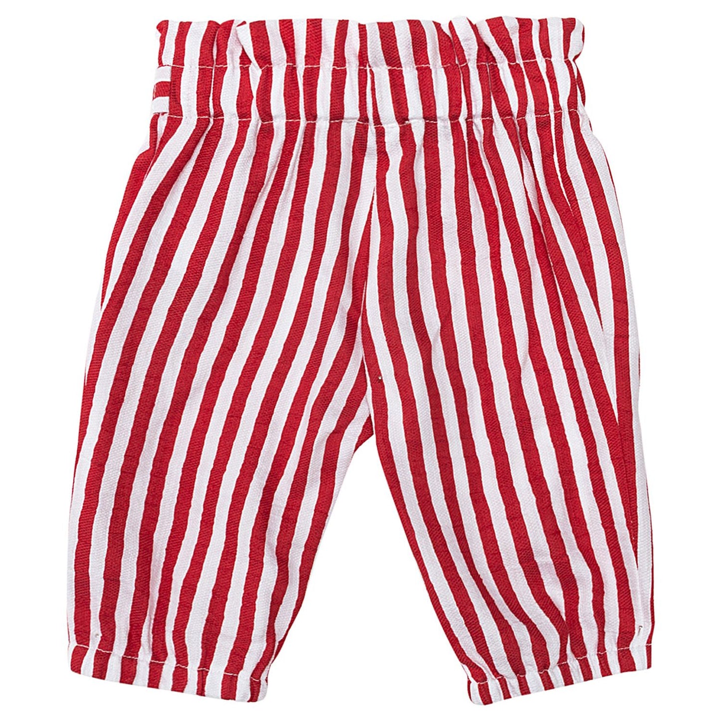 Ruffled striped trousers