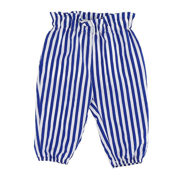 Striped poplin trousers