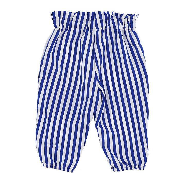 Striped poplin trousers