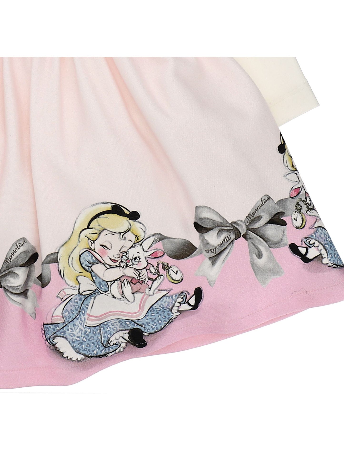 Milanese stitch dress with bows