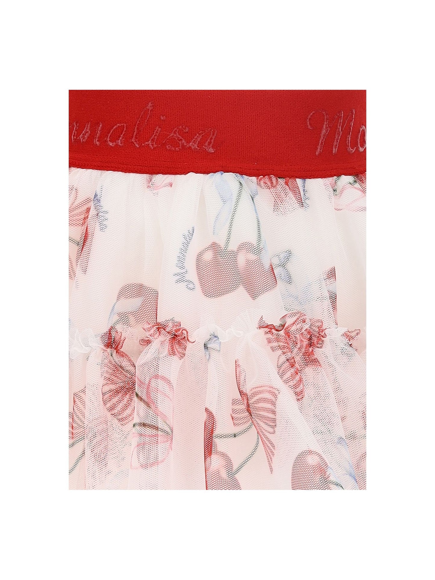 Cherry print tulle skirt