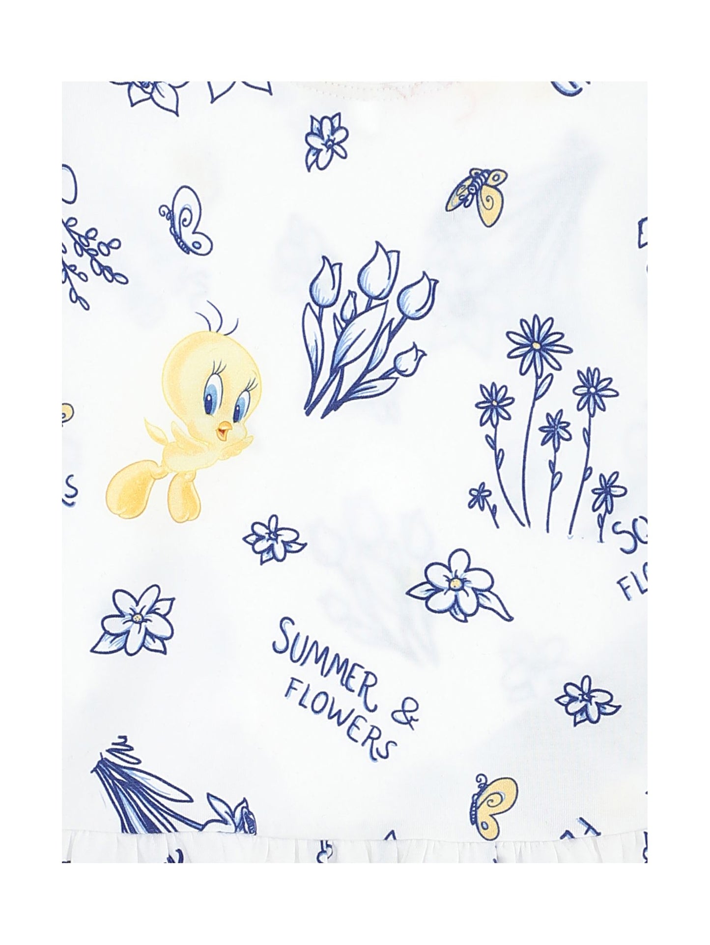 Tweety low-waisted jersey dress