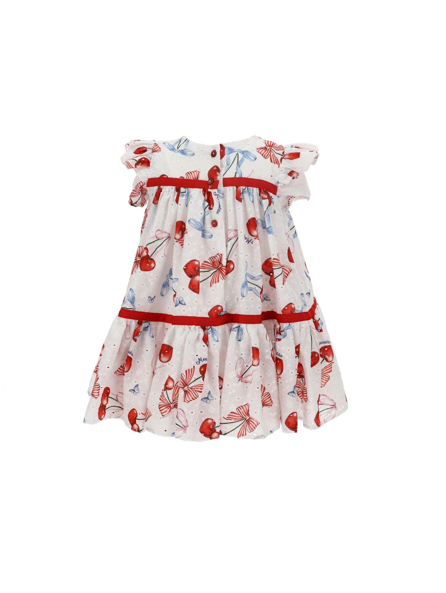 Cherry Sangallo dress with ruffles