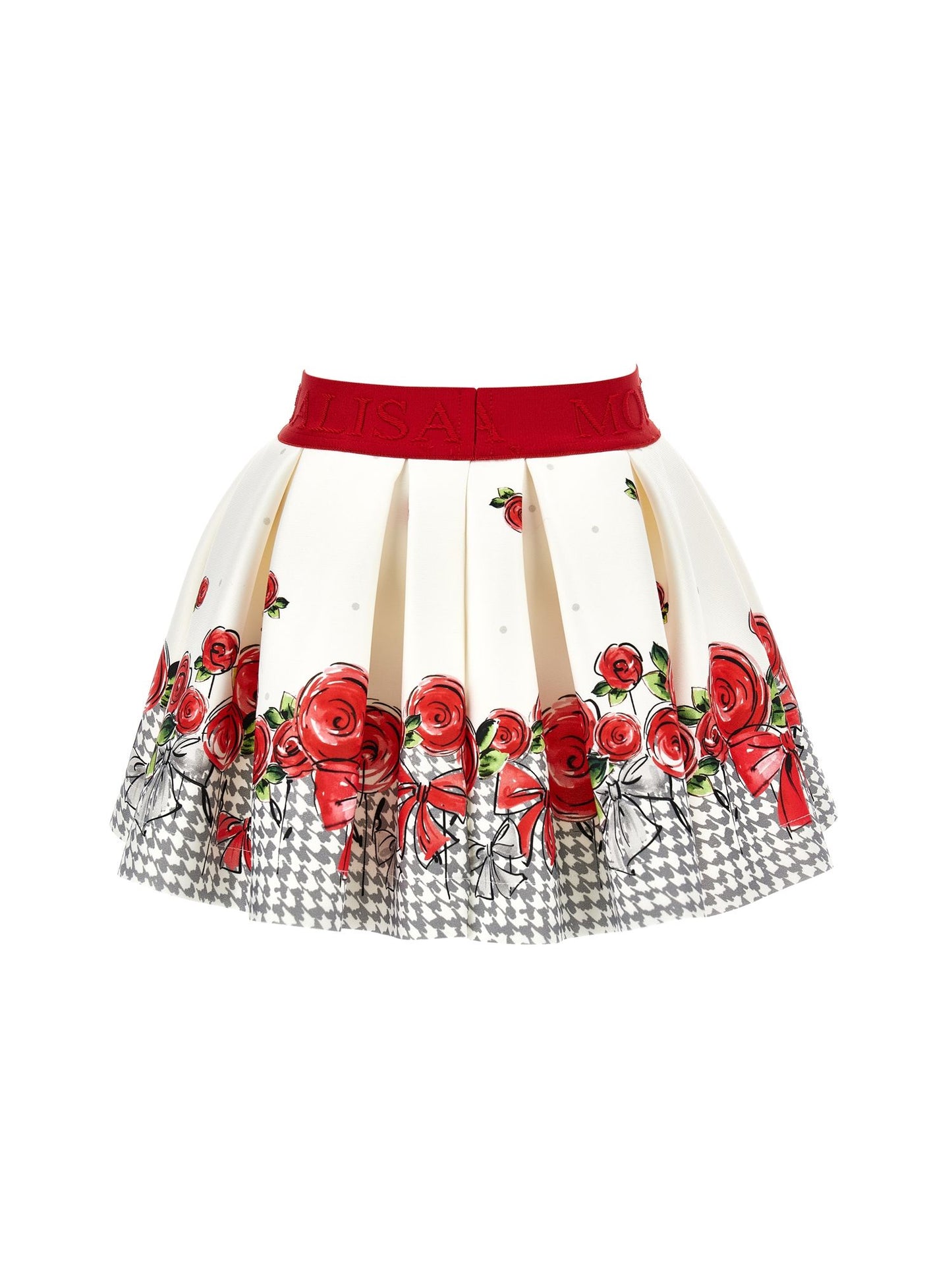 Neoprene skirt with roses