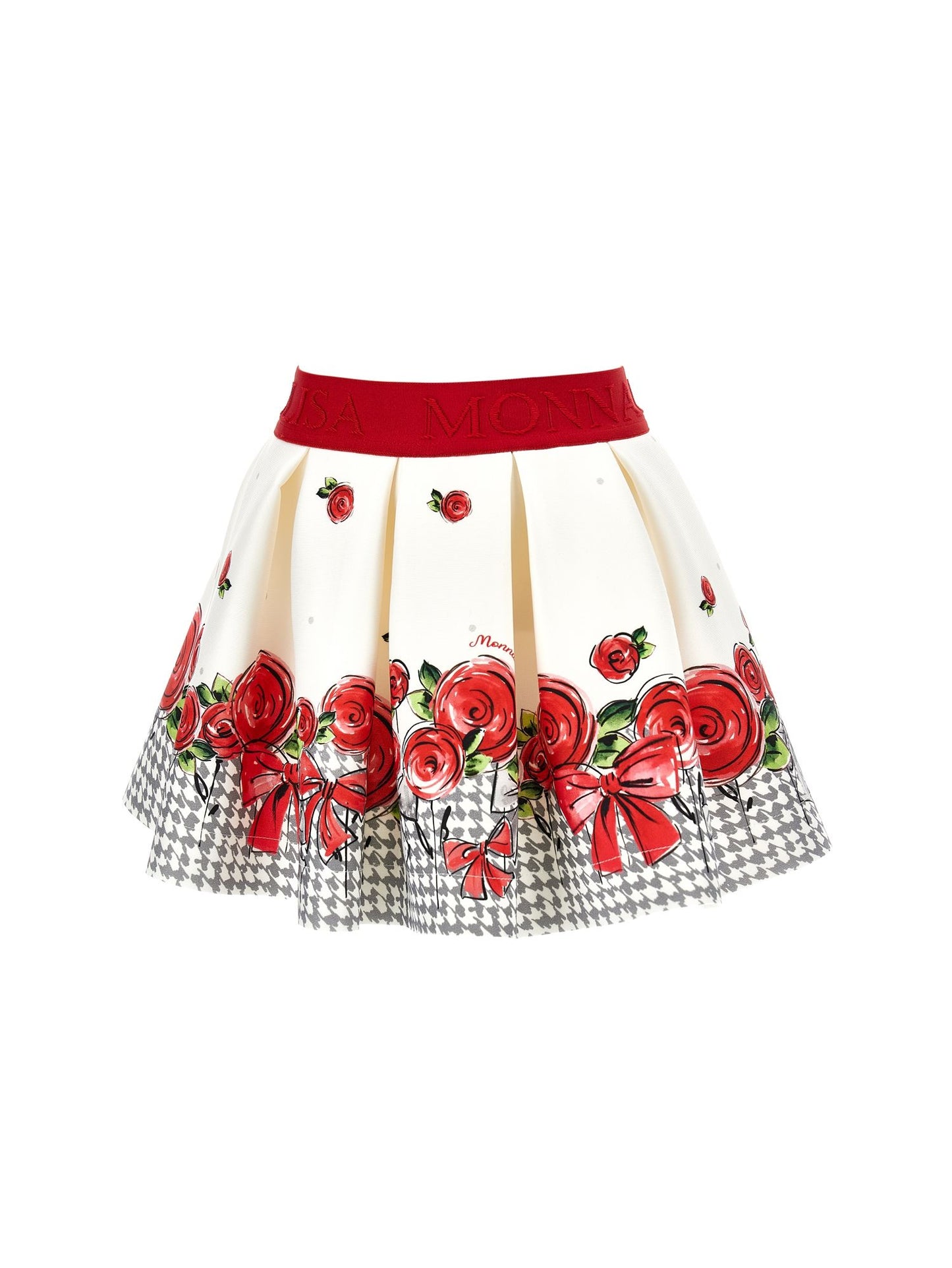 Neoprene skirt with roses