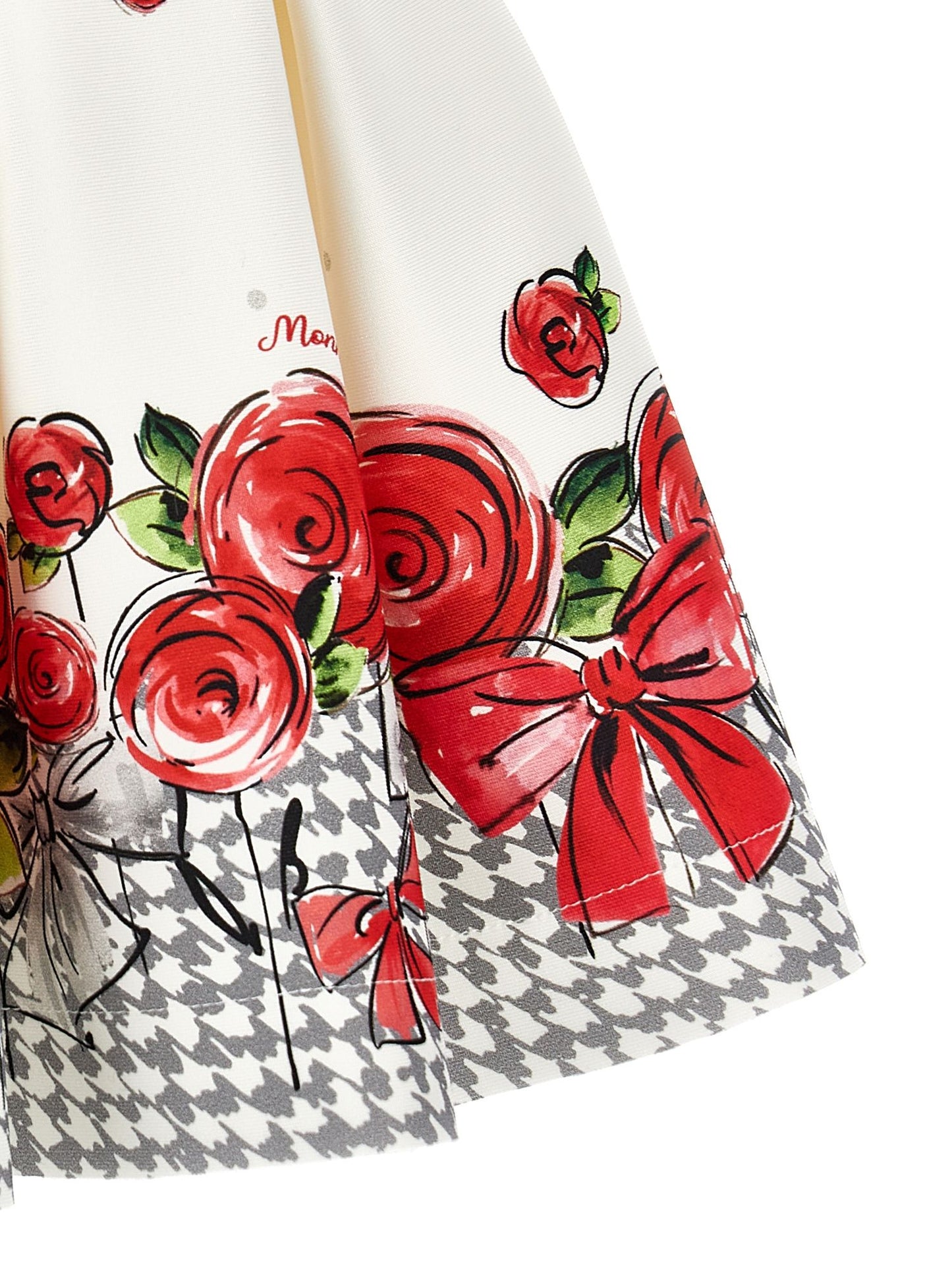 Neoprene skirt with roses