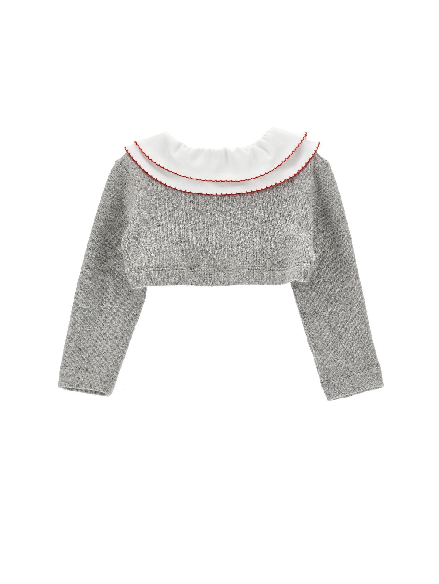 Cotton angora wrap with collar
