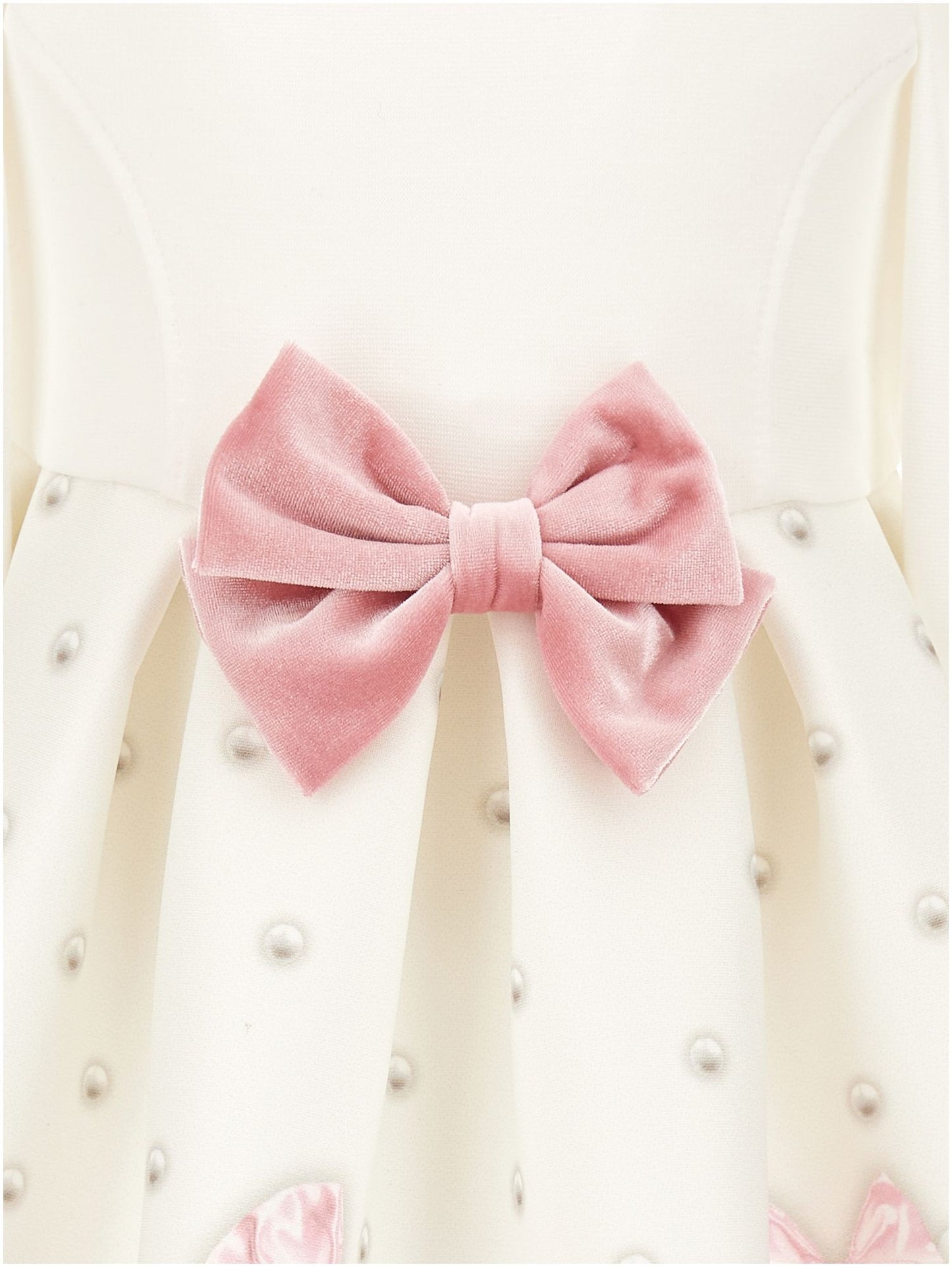 Dress with maxi velvet bow