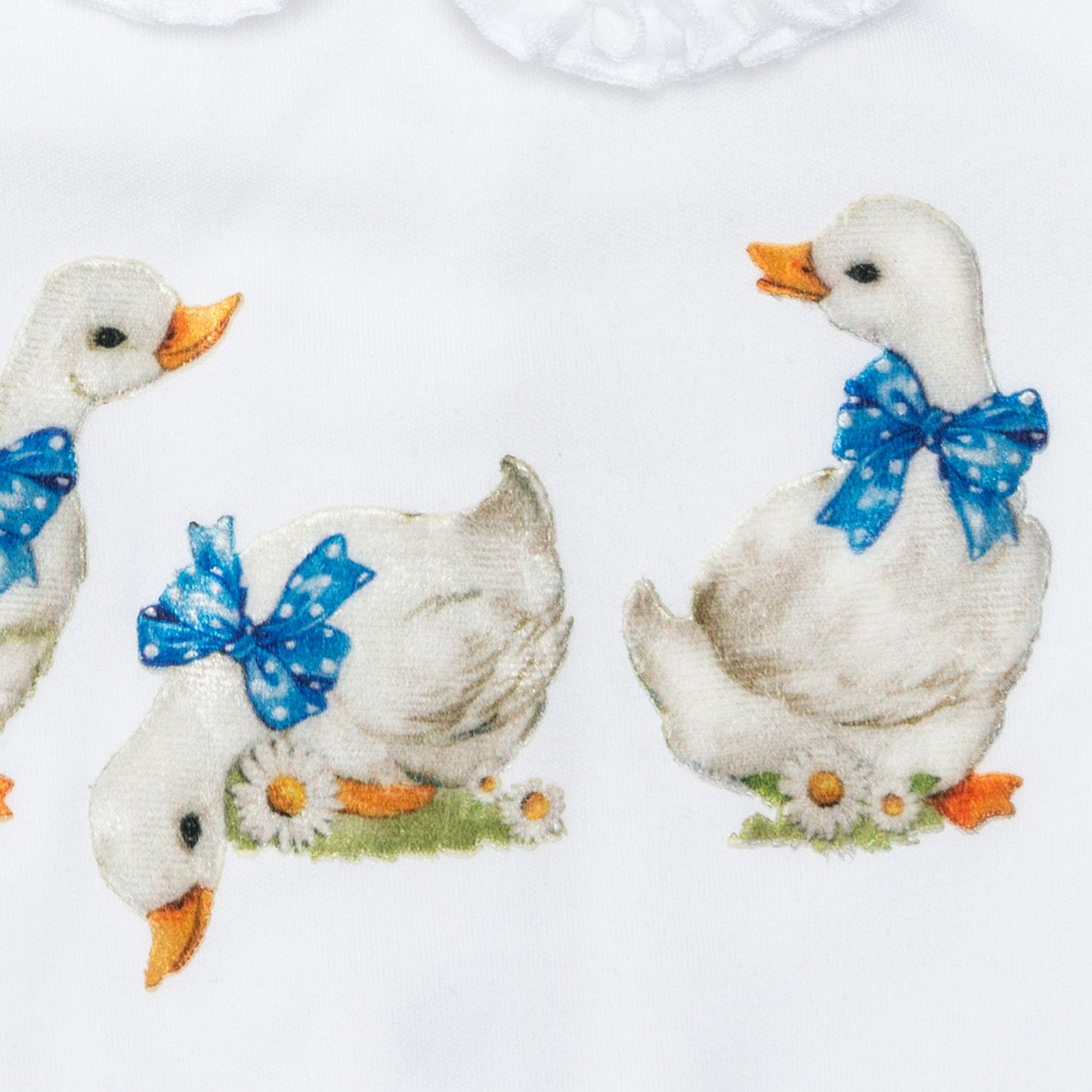 Baby onesie with ducklings