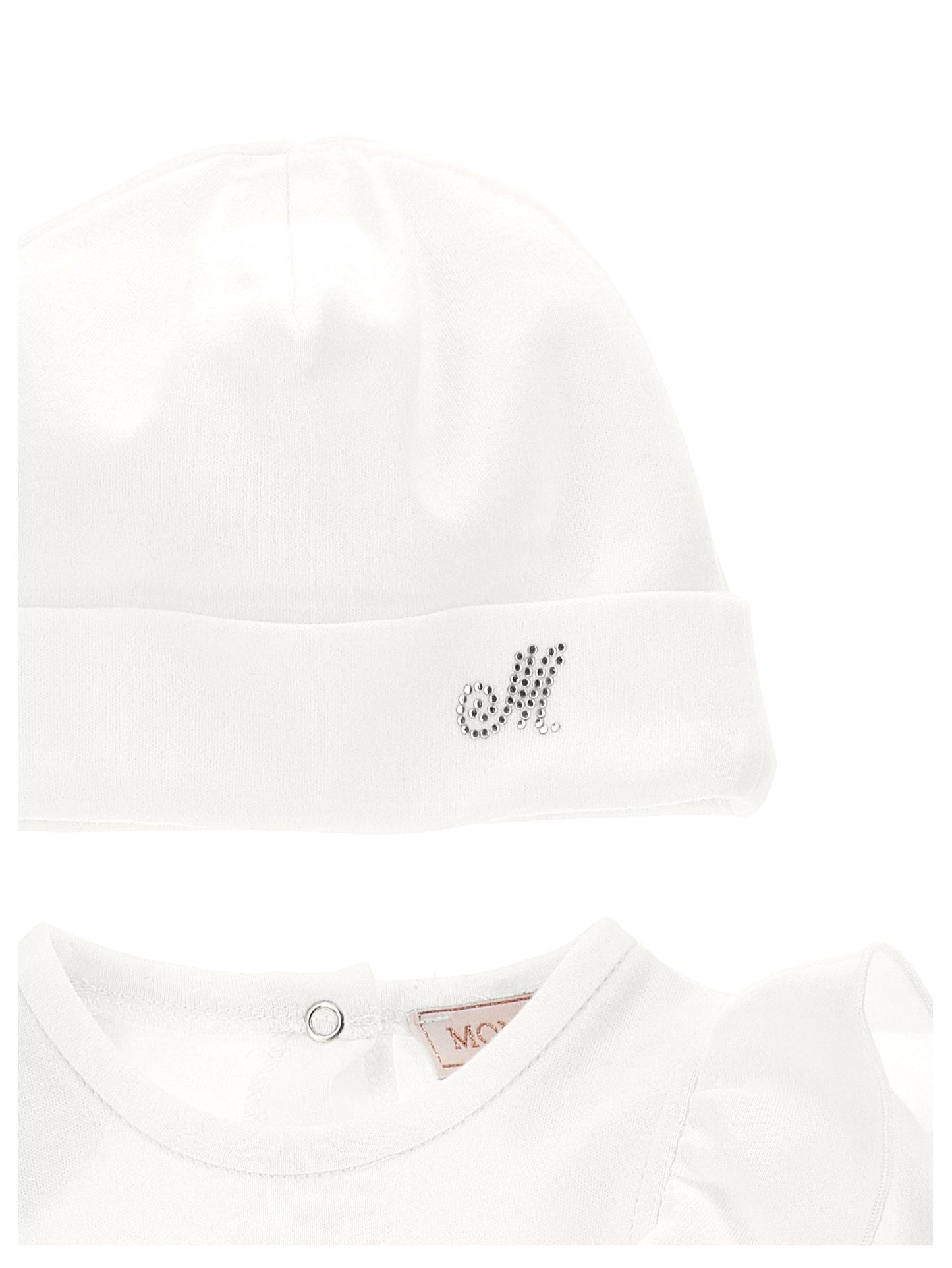 Two-piece set with rhinestone logo