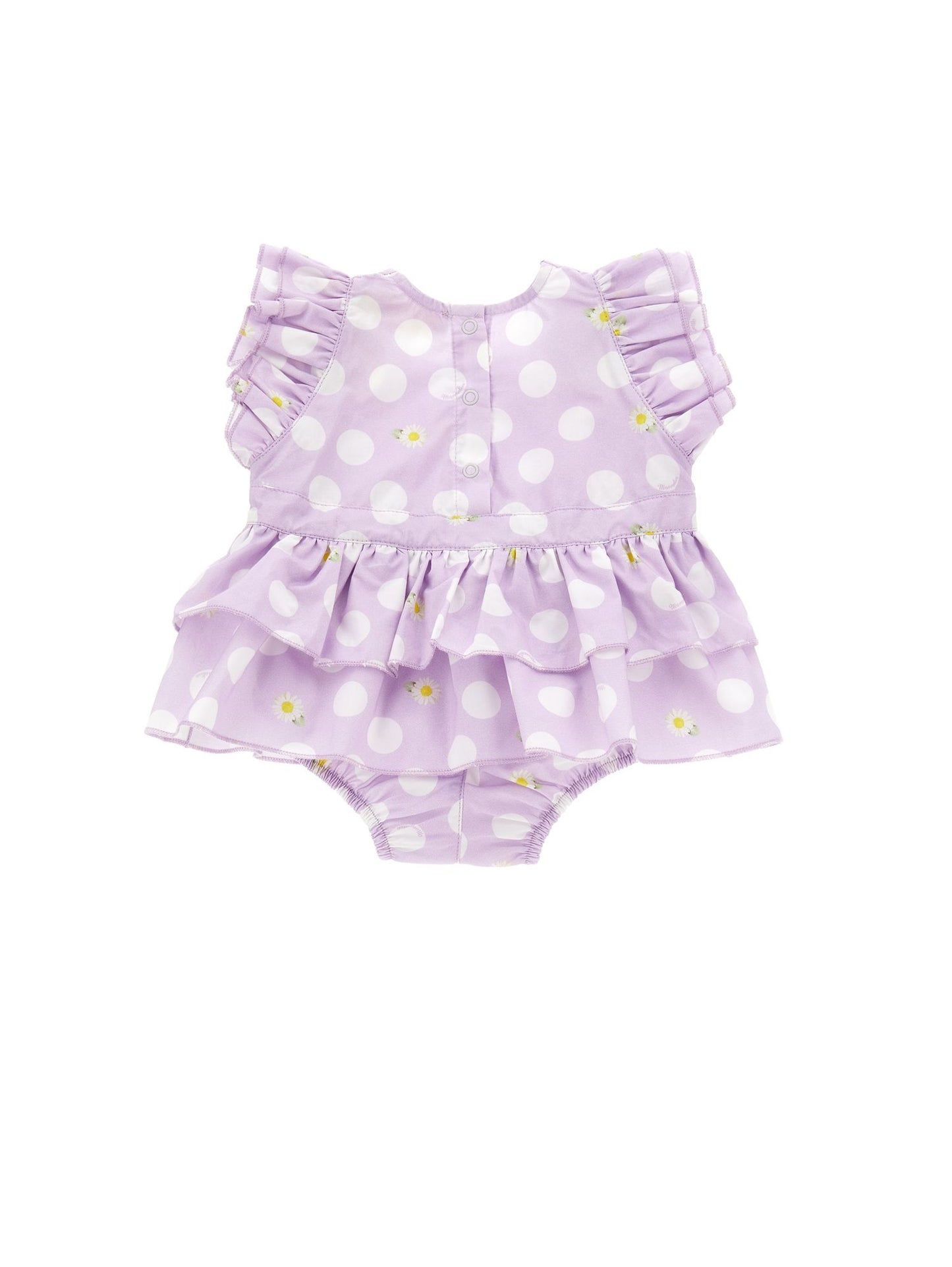 Polka dot poplin romper