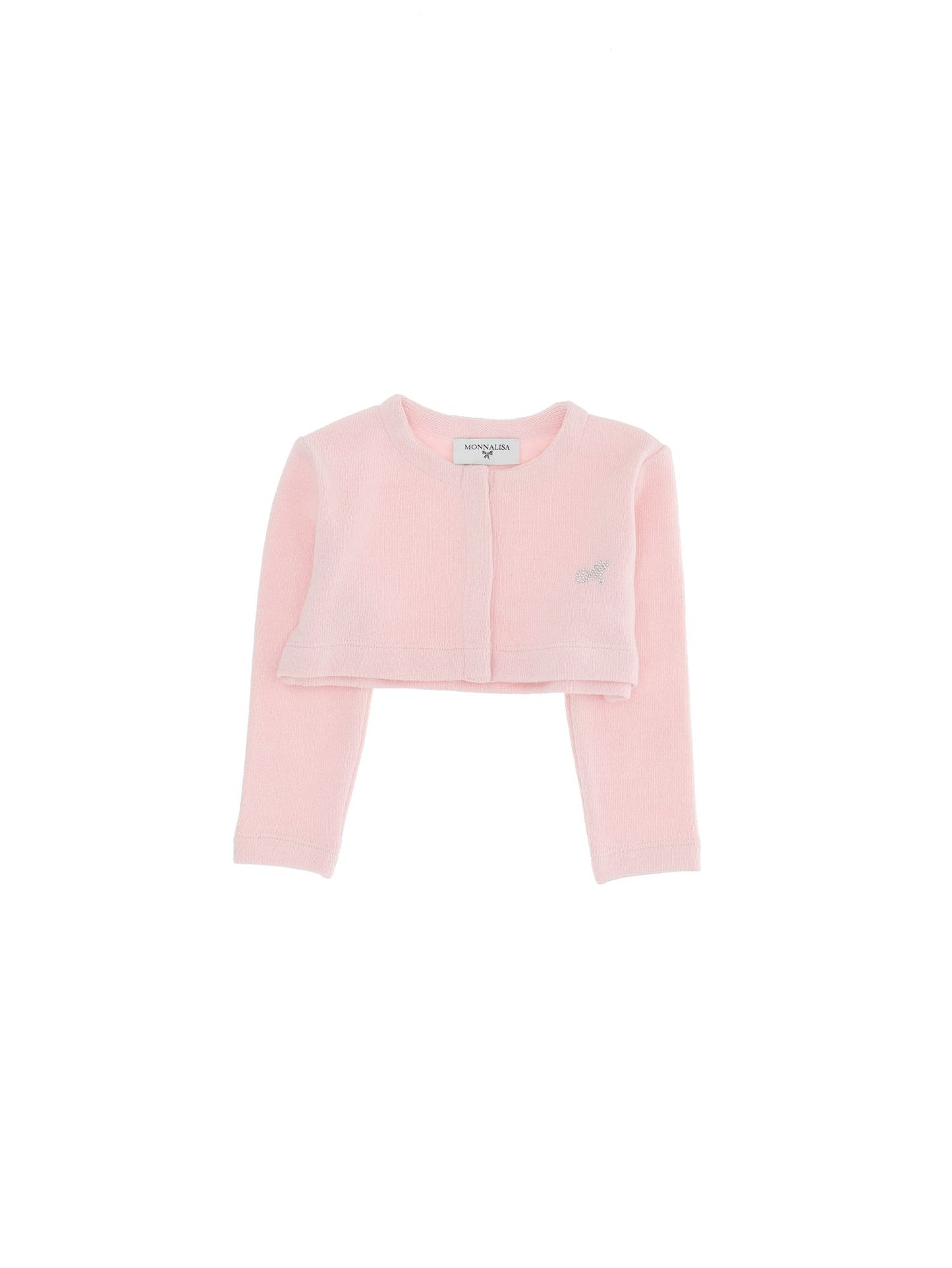 Cotton Angora Cardigan with Rhinestones