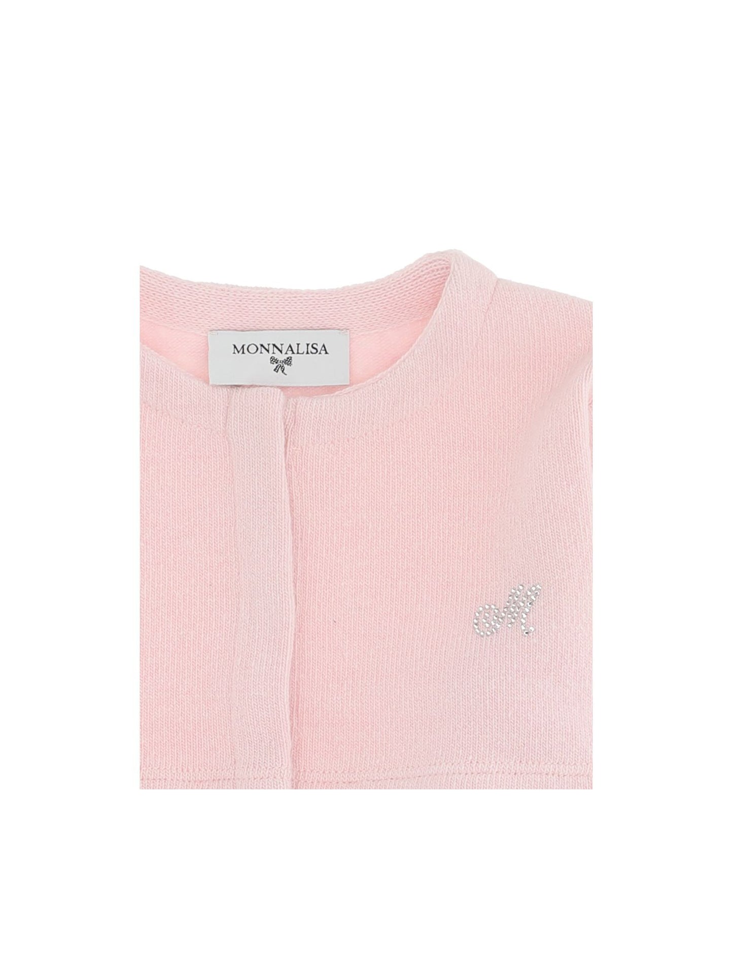 Cotton Angora Cardigan with Rhinestones