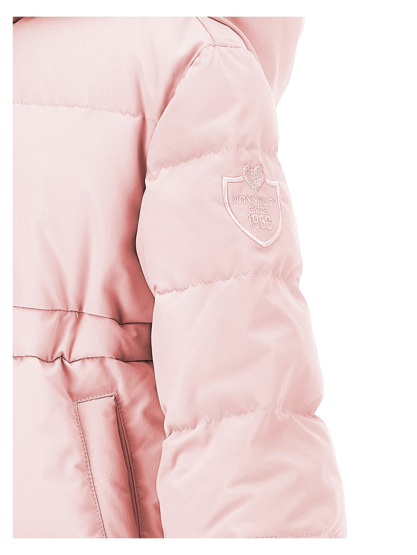 Long nylon jacket with real down