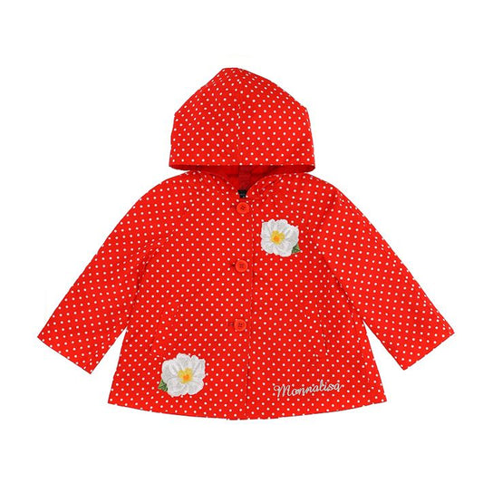 Polka dot waterproof jacket for girls