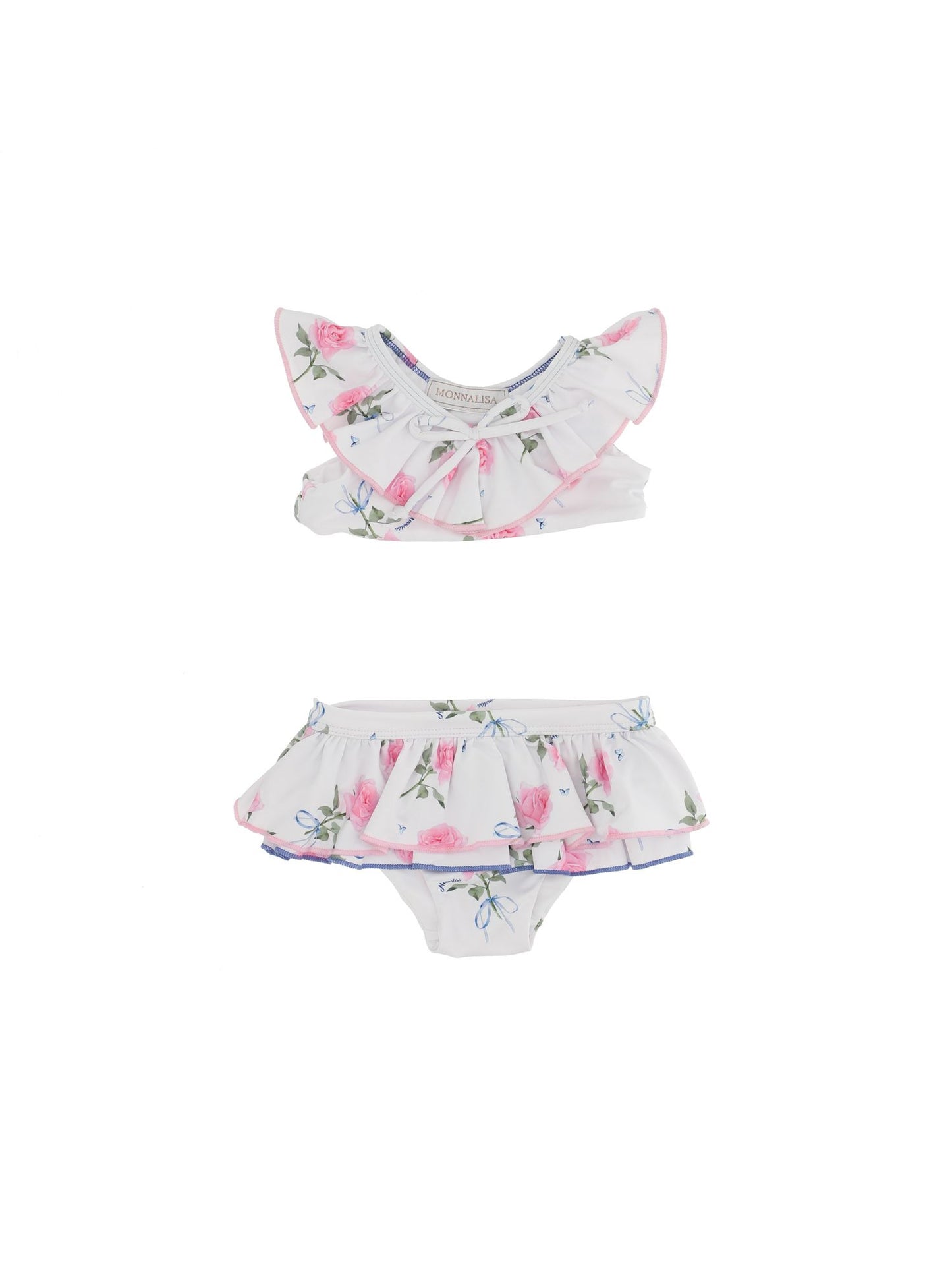 Two-piece Lycra swimsuit with ruffles