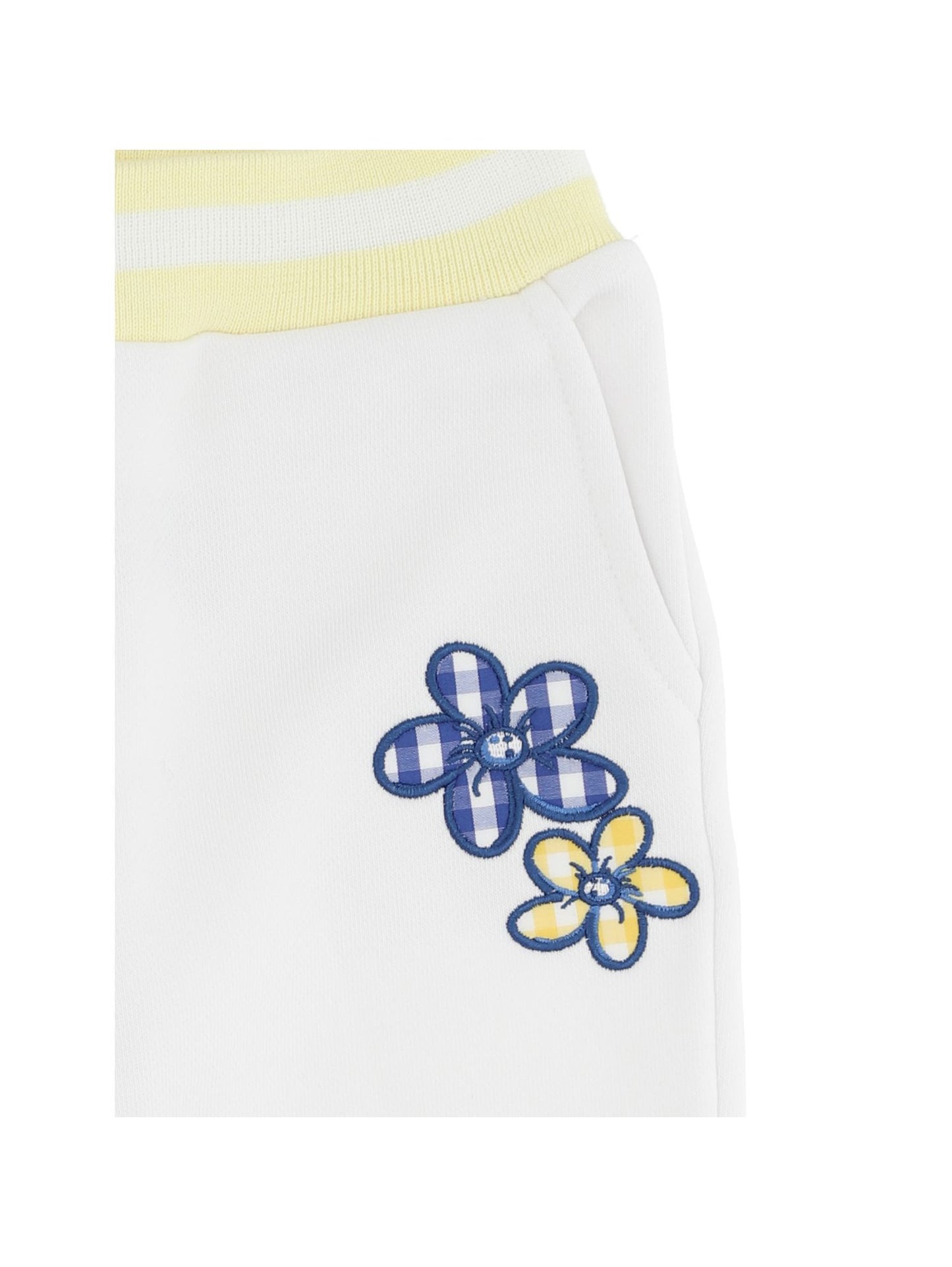 Jogger sweatshirt embroidered with flowers