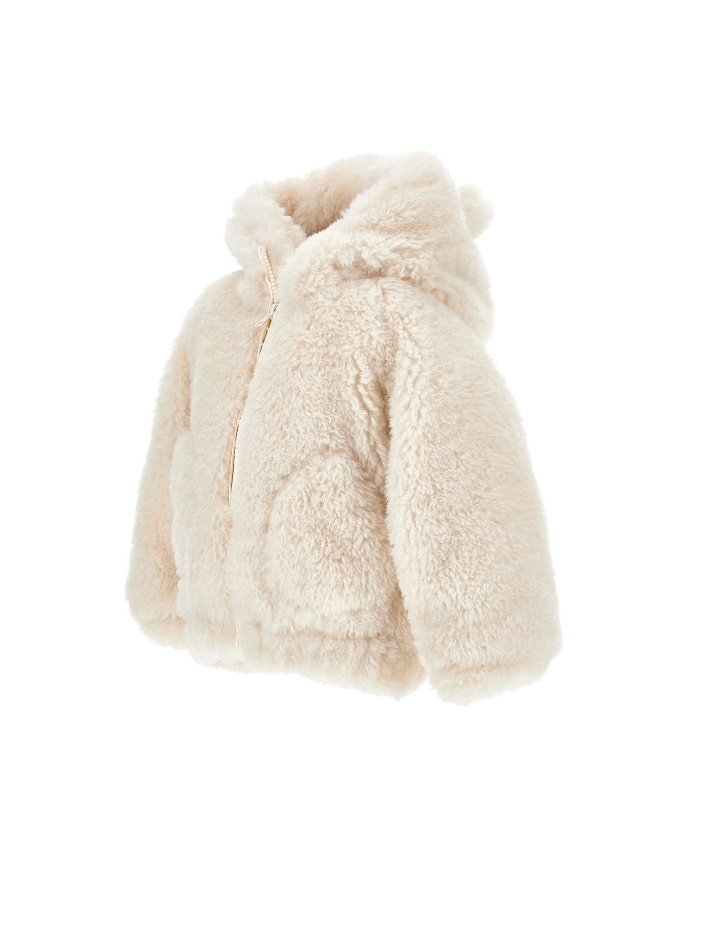 Plush jacket with hood