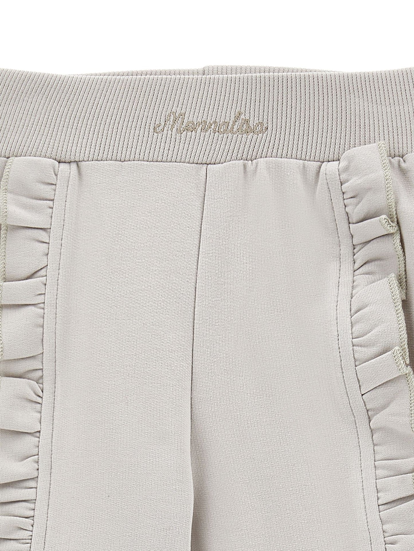 Sweatpants with ruffles