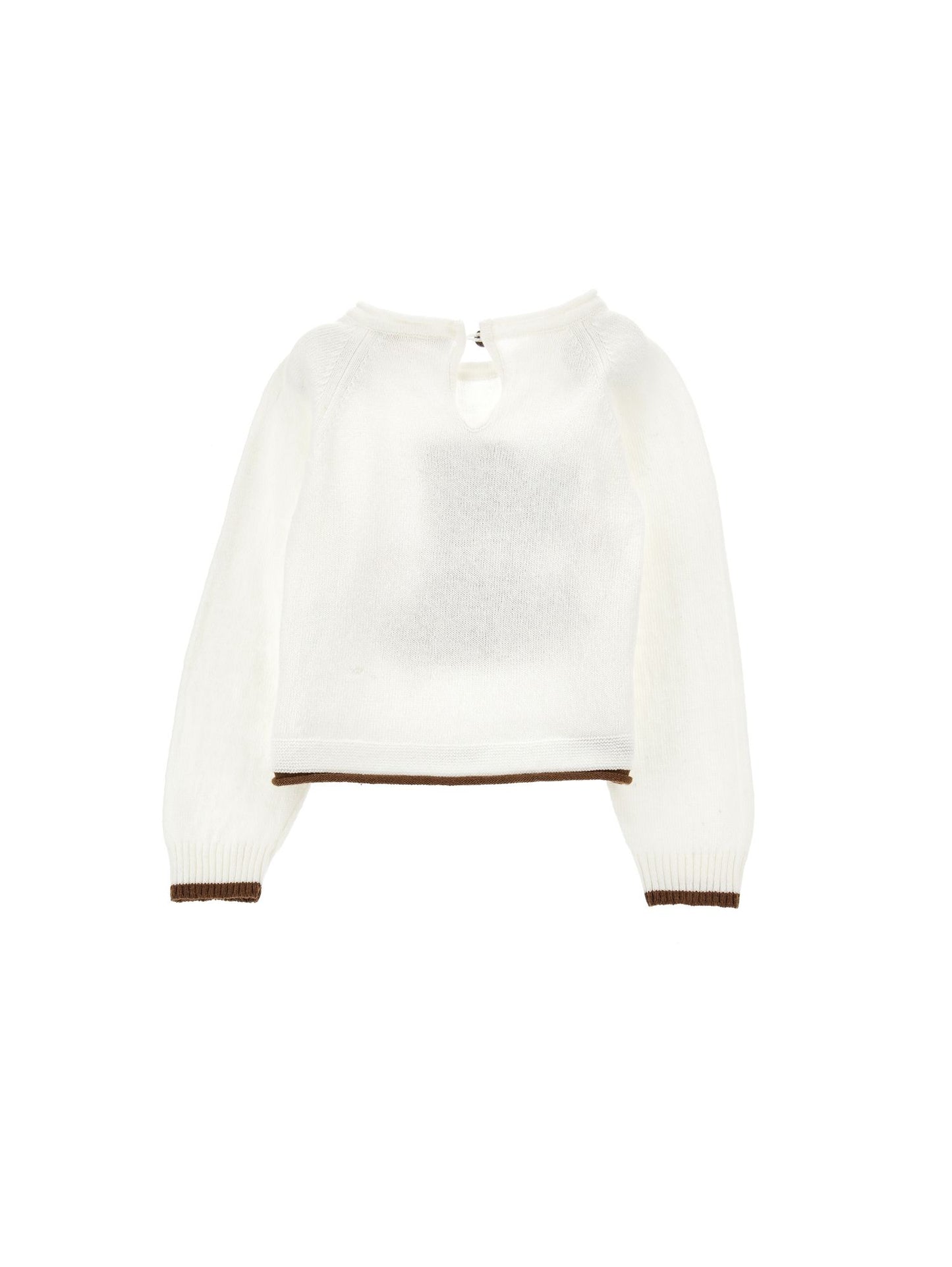 Supersoft pullover with teddy bear inlay