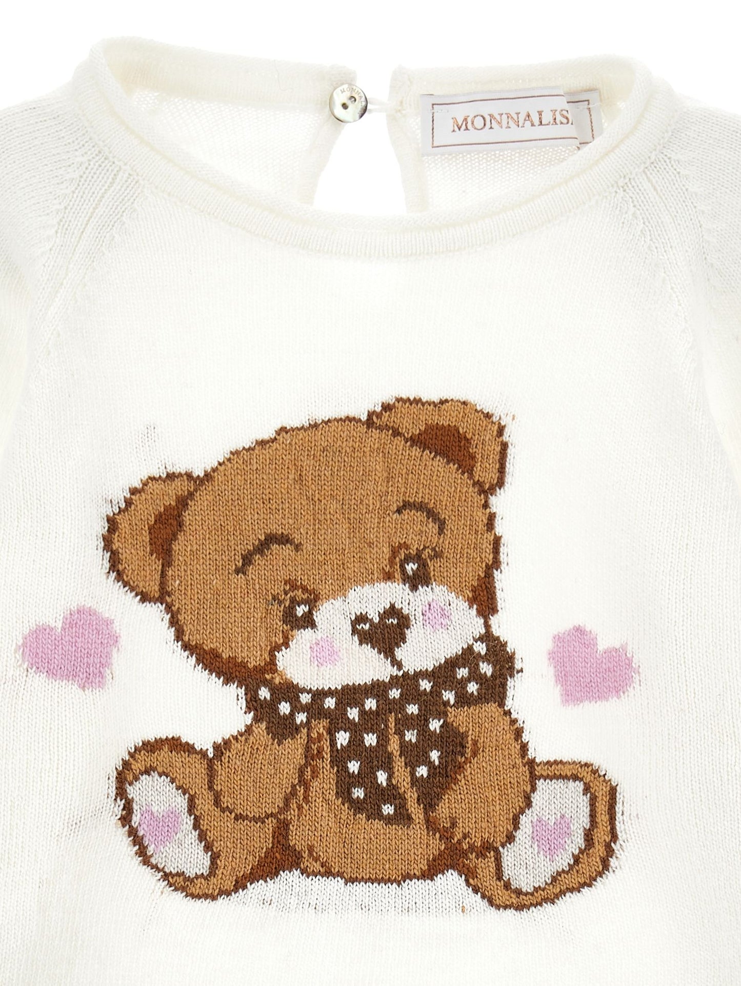 Supersoft pullover with teddy bear inlay