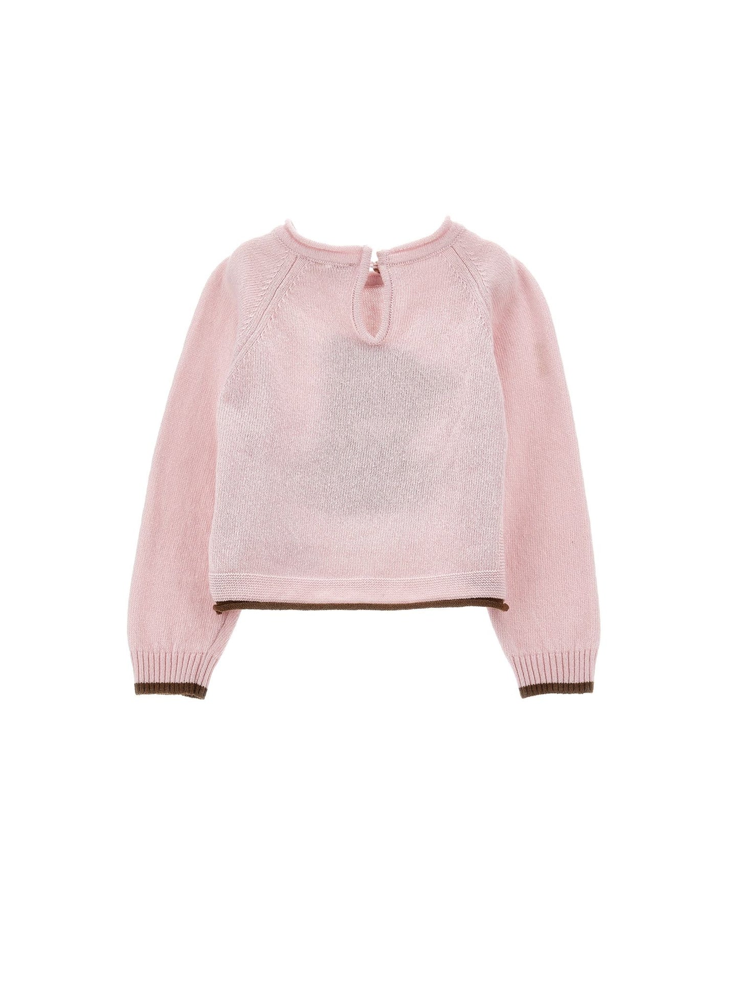Supersoft pullover with teddy bear inlay