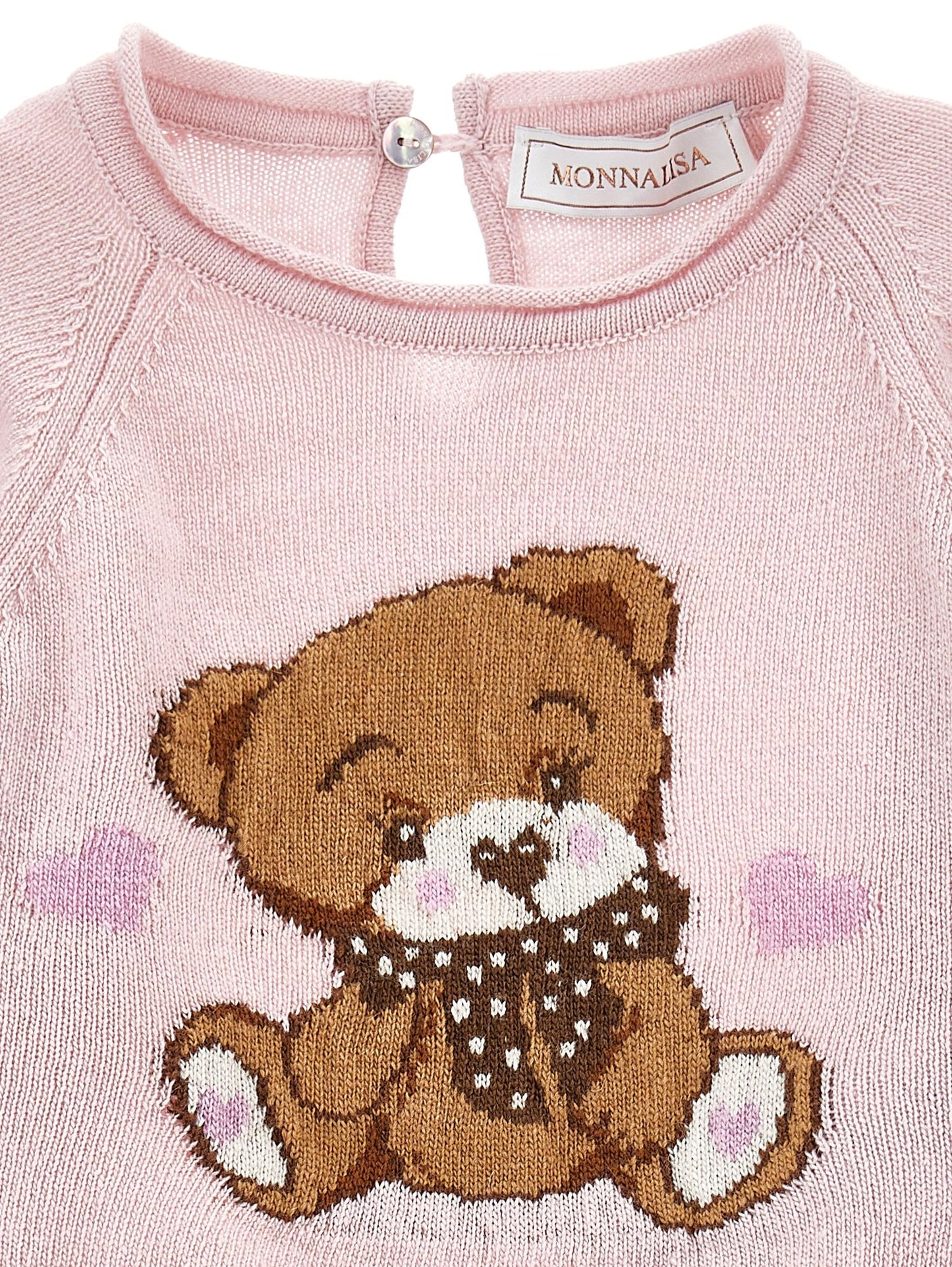 Supersoft pullover with teddy bear inlay