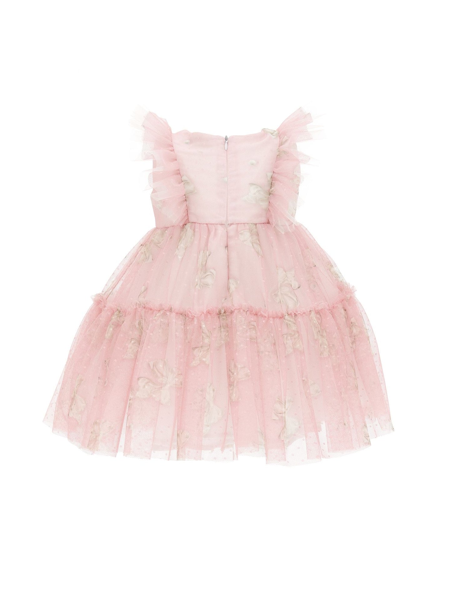 Tulle dress with bow print