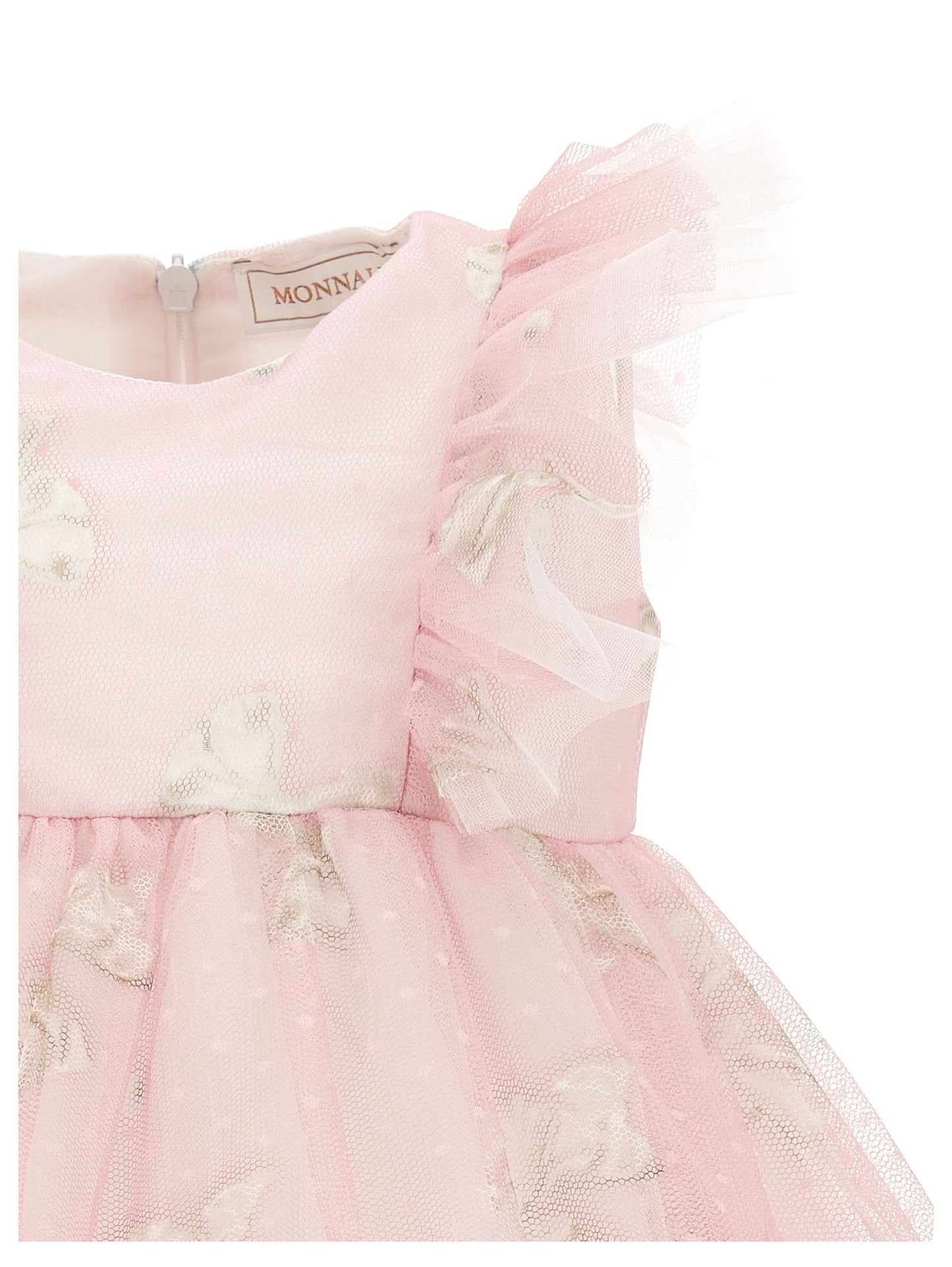 Tulle dress with bow print