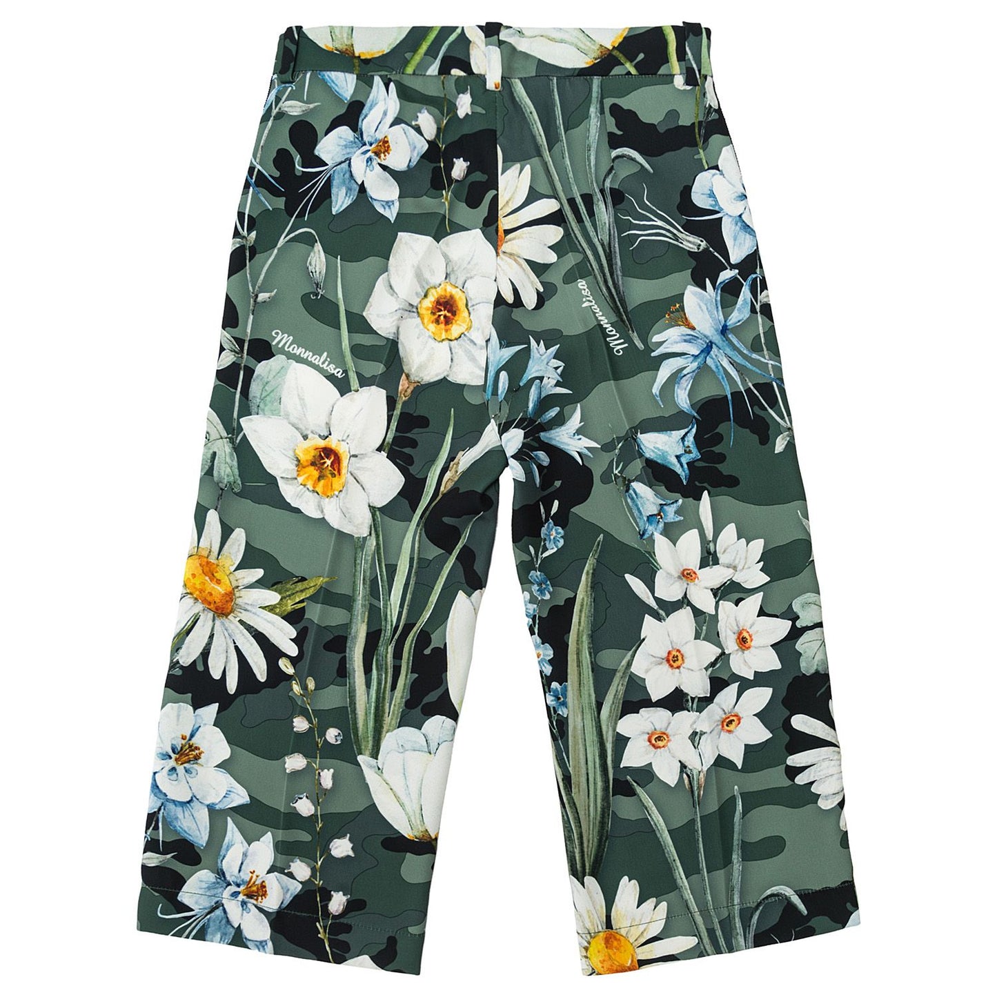 Cropped cady trousers with flowers