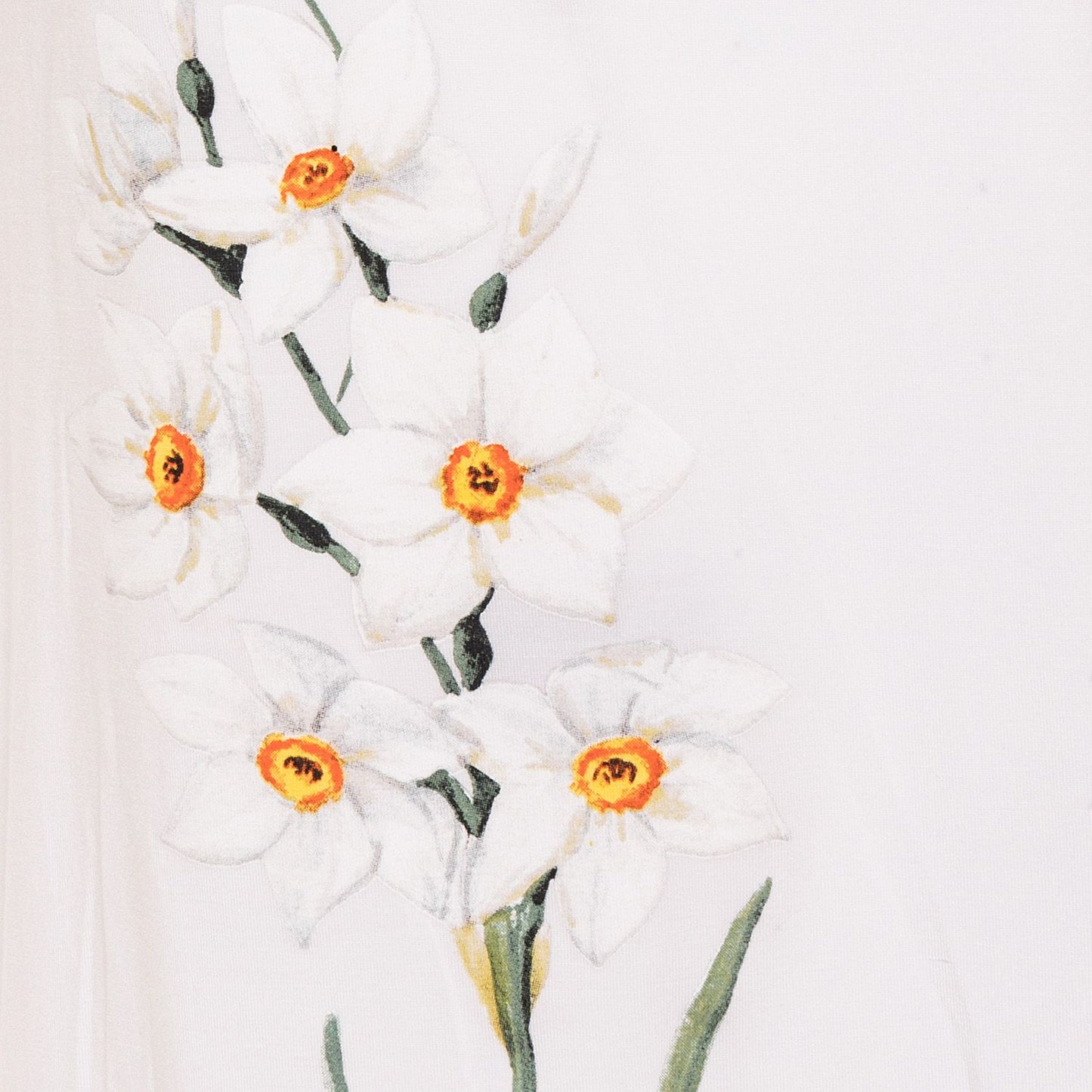 Flared T-shirt with flower insert