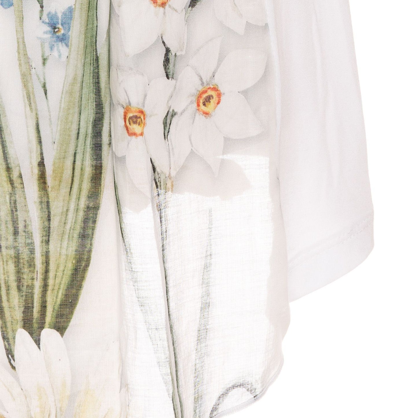 Flared T-shirt with flower insert