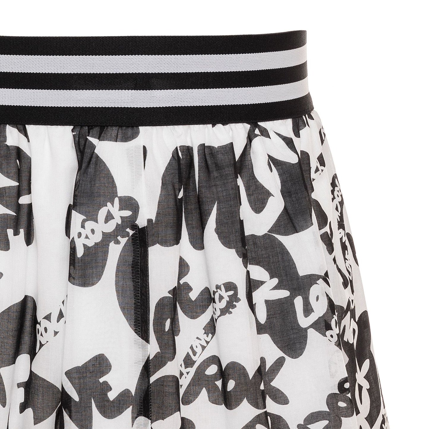 Optical muslin skirt, flounce