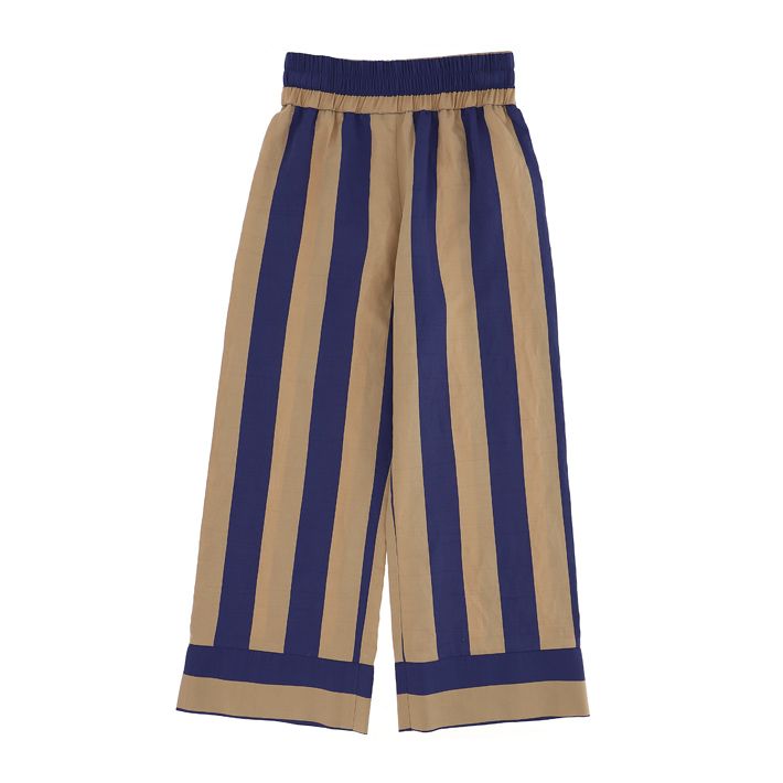 Striped cotton trousers
