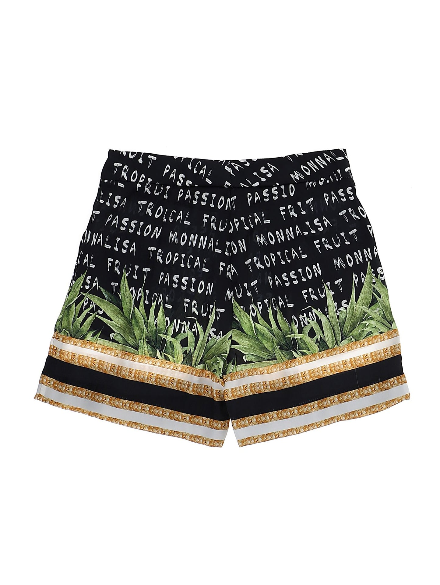 Printed satin shorts