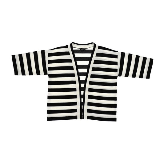Striped Milano stitch cardigan