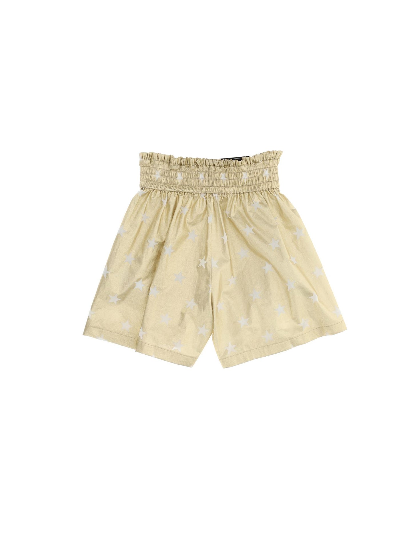 Laminated star print shorts