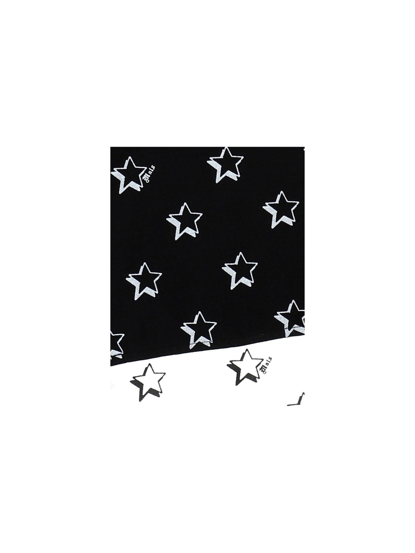 Star print twill trousers