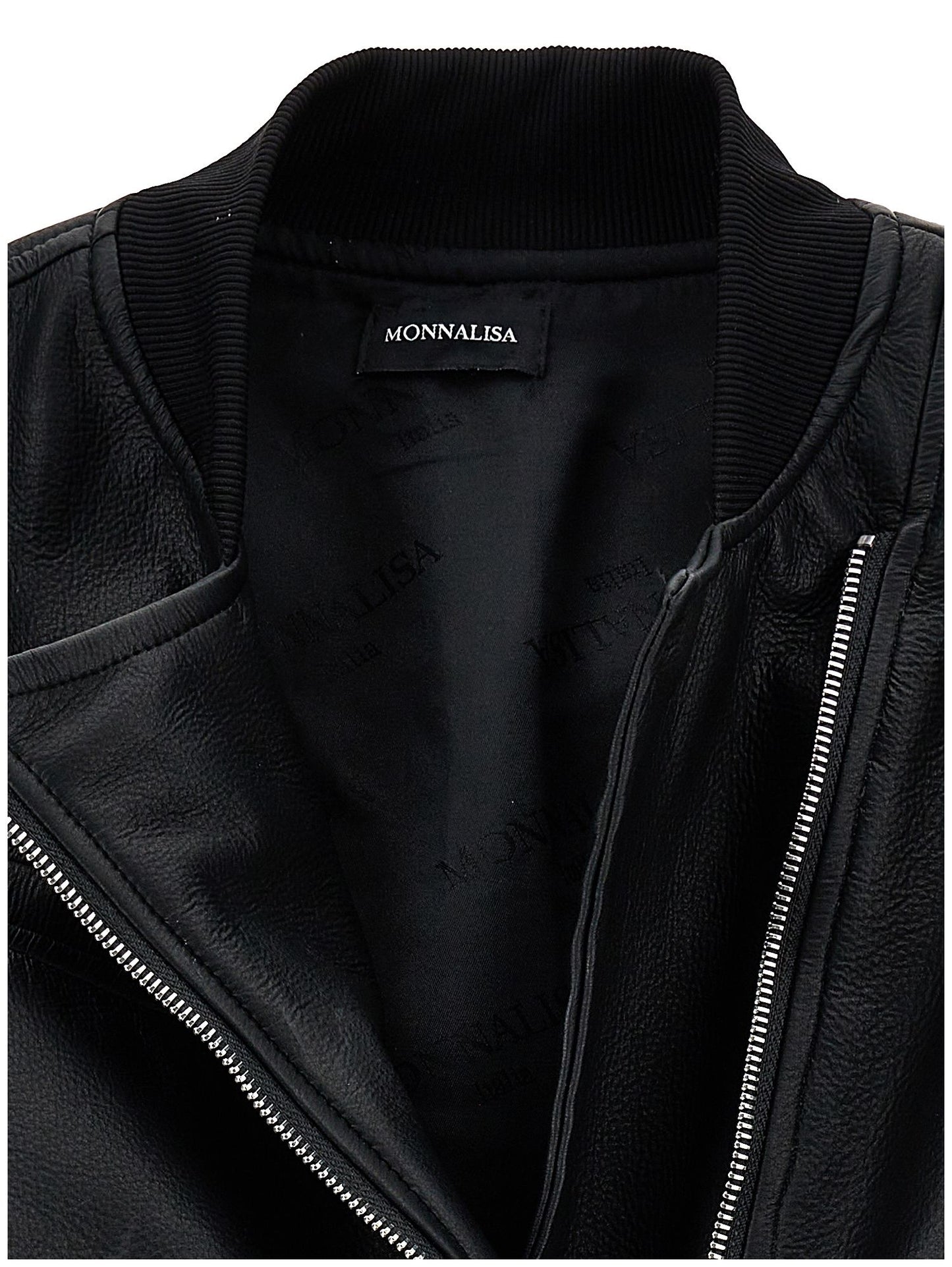 Coated fabric jacket with zip