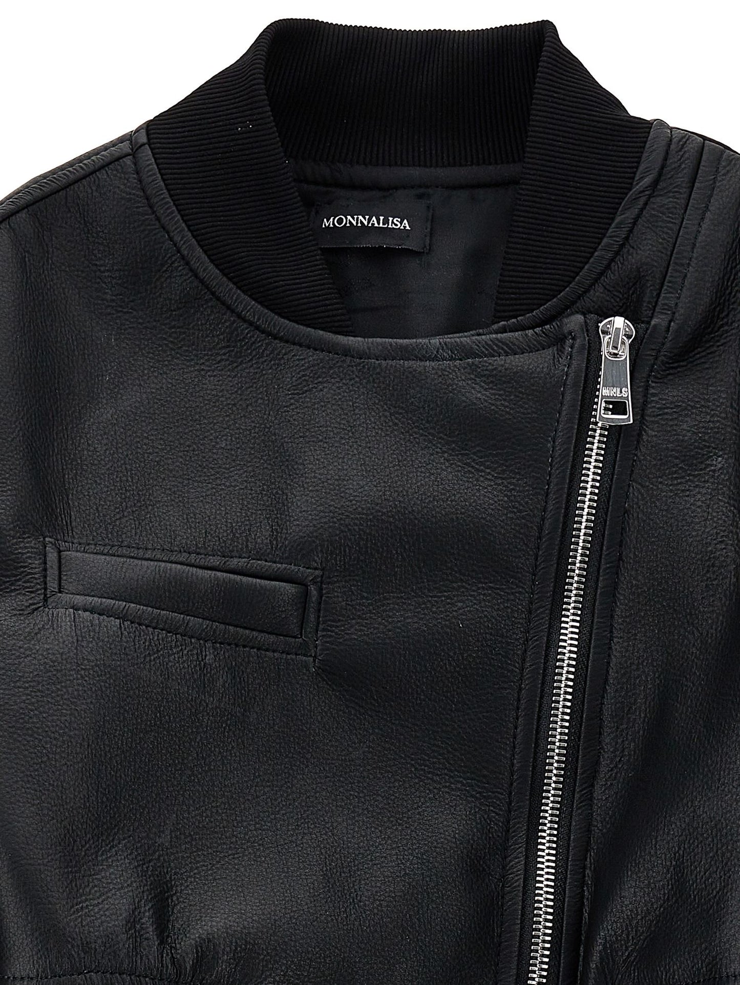 Coated fabric jacket with zip